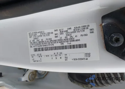 2017 Ford F-250 Lariat z USA, uszkodzony, nr VIN 1FT7W2BT5HEC77175